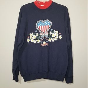 Vintage 1990s Blue Lee Crewneck Size XL